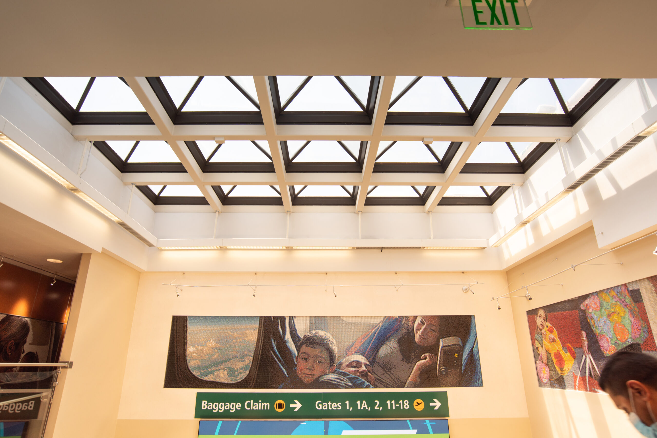 Terminal 1 opened in 1967 - Skylight and interior rotunda