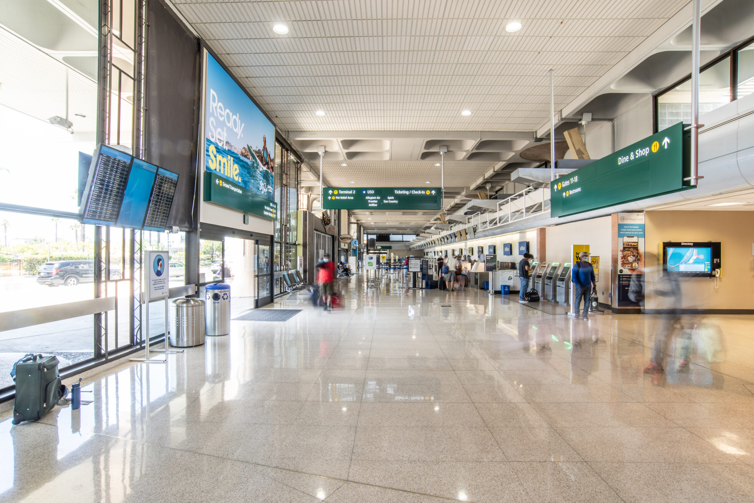 Terminal 1 opened in 1967 - Airline ticket counters