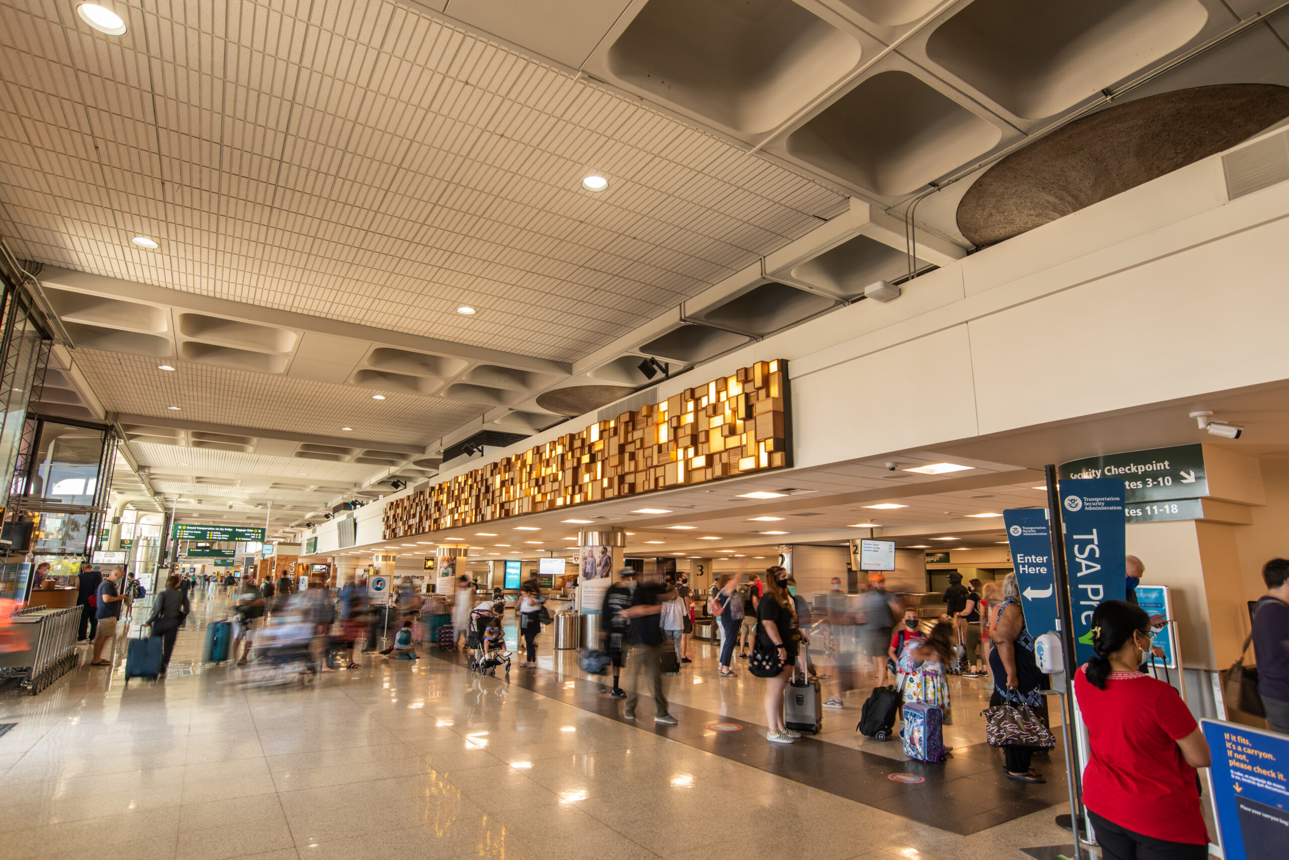 Terminal 1 opened in 1967 - Interior terminal lobby